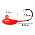 thumbnail image 5 of Cheers.US 10 Pcs 1.5g 2.4cm Fishing Hooks Smooth Surface Easy Installation High Carbon Steel Jig Hooks with Round Jig Head Compatible, 5 of 7