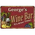 thumbnail image 1 of George's Red Wine Bar Sign Metal 8 x 12 Matte Finish Metal 108120054221, 1 of 1