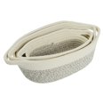 thumbnail image 2 of Rope Storage Baskets Organizer Woven Basket - Portable Cotton Bins for Clothes, Beddings, Towels L Creamy-White, 2 of 5