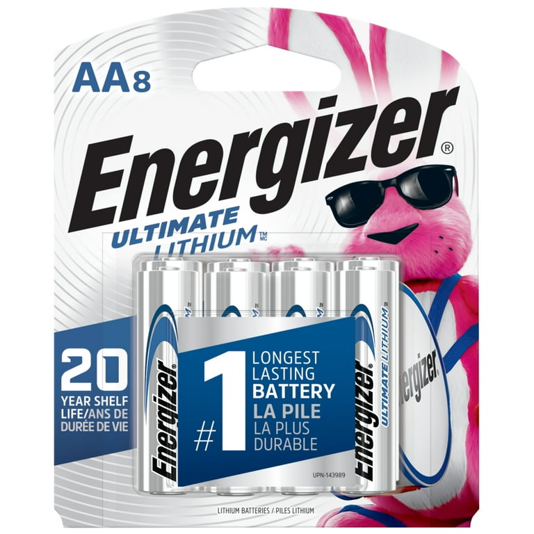 Energizer Ultimate Lithium AA Batteries (8 Pack), Double A