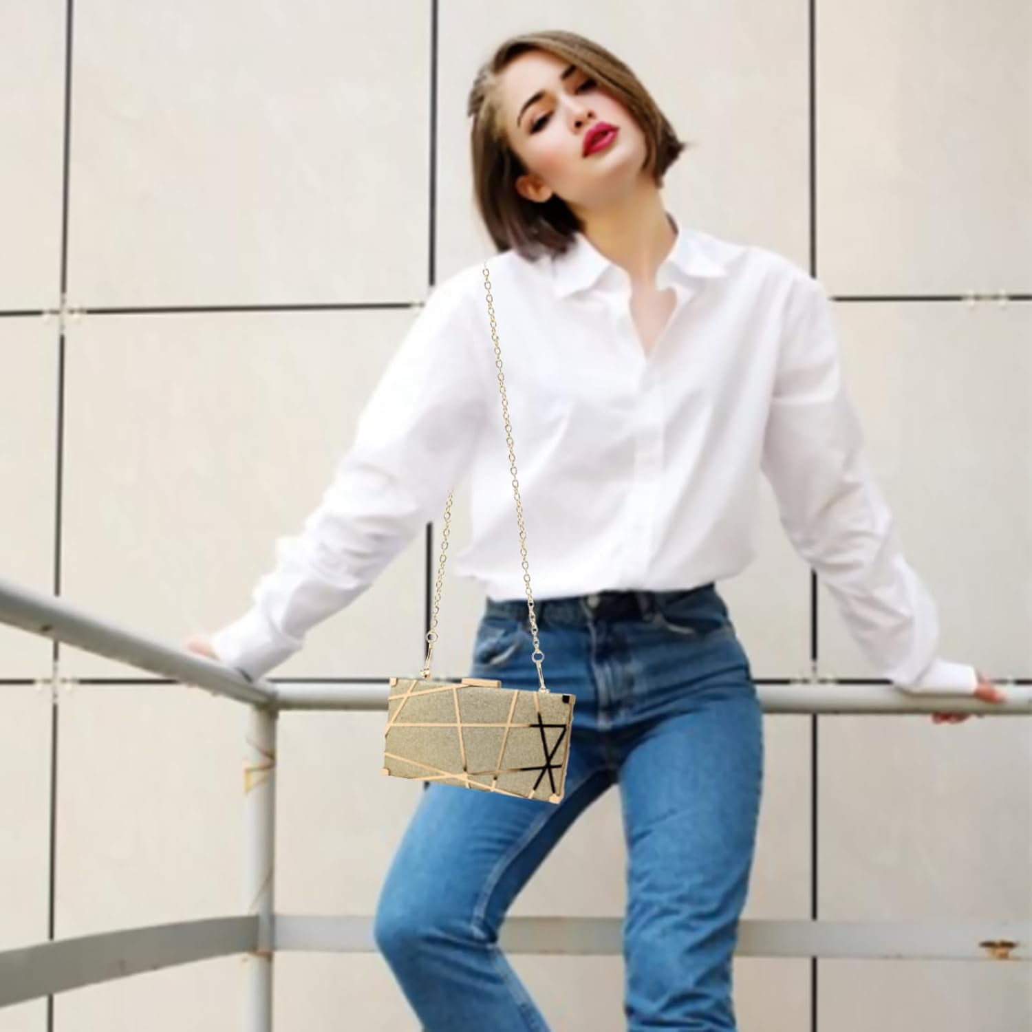 Evening Bag Small Clutch Purses Leopard Purse Formal Wedding Handbag for Women Fashion Crossbody Bags With Chain