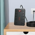 thumbnail image 6 of 2500W Power Strip with 10 Outlets, 4 USB Ports & 2 Type-C Ports - Surge Protection, Overload Protection, 1.8m Cable - US Standard, FCC Certified, Ideal for Home & Office, 6 of 6