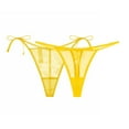 thumbnail image 1 of Varsbaby Women's Side Tie G-String Thongs and Sutien Refibra Panties Underwear 2 pcs, 1 of 5
