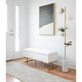 thumbnail image 5 of LumiSource Gold Steel, White Velvet Midas Storage Bench, 5 of 12
