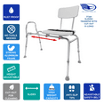 Sliding Bath Transfer Bench with Replaceable CutOut Seat (77311
