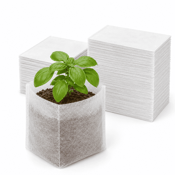 Shuimiao 400 PCS Plant Nursery Bags, 3.9"x4.7" Non-Woven Fabric Grow Bags, Biodegradable Seedling Pots for Vegetables, Flowers, Herbs, Home Garden & Greenhouse Supply