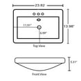 thumbnail image 3 of American Imaginations 23.82-in. W 3H4-in. Ceramic Top Set In White Color - Overflow Drain Incl. AI-30754, 3 of 8