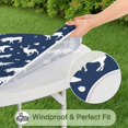thumbnail image 5 of Dark Blue Christmas Animal Pattern Round Fitted Tablecloth with Elastic Edge,Dining Table Cover Waterproof,Outdoor Round Tablecloth for Camping,Dining,Indoor and Outdoor, 5 of 7