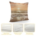 thumbnail image 4 of Fenyluxe Sunset Waves Beach Pillow Covers for Couch Sofa Indoor Outdoor Car Bedroom Home Decor 1PC 12x12in, 4 of 5