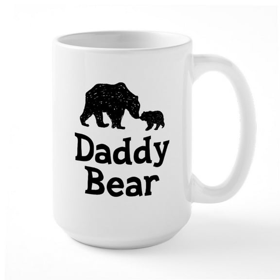 CafePress - Daddy Bear Large Mug - 15 oz Ceramic Large White Novelty Mug