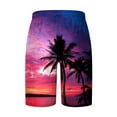 thumbnail image 4 of EchfiProm Mens Elastic Waist Shorts Clearance Hawaiian&nbsp;Shorts Summer Vacation Shorts Beach Shorts Pink, 4 of 4