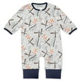 thumbnail image 2 of Newborn & Infant WEAR by Erin Andrews  Heather Gray Houston Astros Sleep and Play Full-Zip Sleeper & Bib Set, 2 of 3