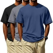 BILLIONHATS 12 Pack Plus Size Men's Cotton T-Shirt Bulk Big & Tall Short Sleeve Lightweight Premium Fitted Classic Tees, Size 2X-Large