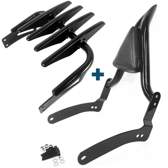 Fjpacemt Luggage Rack Sissy Bar Backrest for 2004-2024 Motorcycle Kawasaki Vulcan 900 2000 Classic