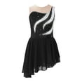 thumbnail image 2 of iiniim Kids Girls Sparkly Rhinestone Sleeveless Figure Ice Skating Dress Ballet Gymnastics Leotard Dancewear A Black 14, 2 of 7