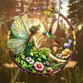 thumbnail image 6 of Vggrvlo Stained Glass Window Hanging Fairy and Hummingbird Suncatcher for Women, Mom, Grandma Gift for Women Light Catcher Sun Room Decor Village Style, 6 of 8