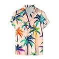 thumbnail image 4 of Mens Hawaiian Shirt Short Sleeve Button Down Shirts Tropical Floral Summer Beach Shirts,S-3XL, 4 of 6