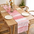 thumbnail image 3 of Pink Ombre Table Runner - 48 Inch Long, Kitchen Dining Table Runner Dresser Scarves, Modern Abstract Art Farmhouse Farmhouse Decor for Coffee Tables Wedding Party Banquet, 3 of 8