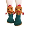 thumbnail image 1 of ZAXARRA Chaussettes Décontractées pour Femmes Hiver Automne, Style Animal Patchwork Antidérapant Chaussettes de Sol, 1 of 9