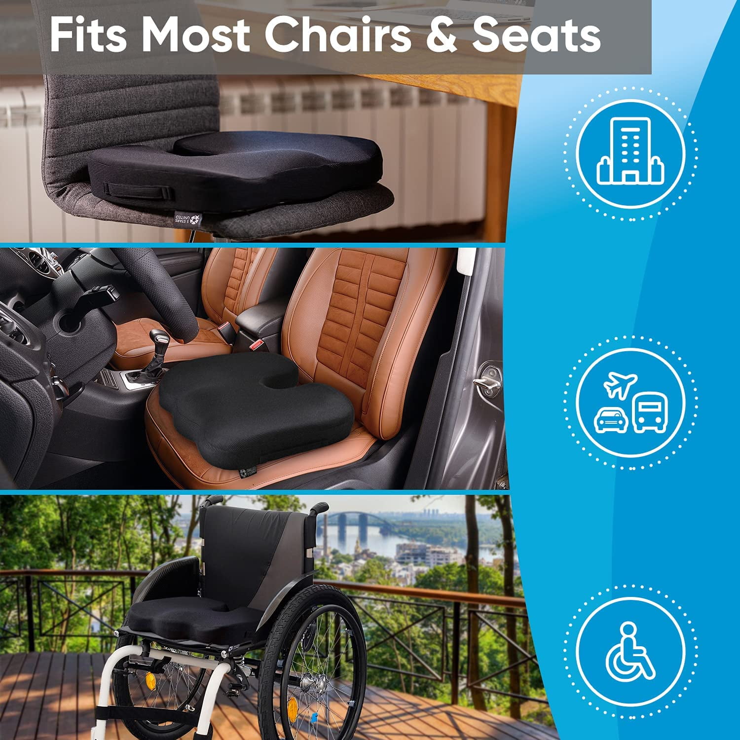 Best Seat Cushions Car, Office, Wheelchair - Voted Top 10 