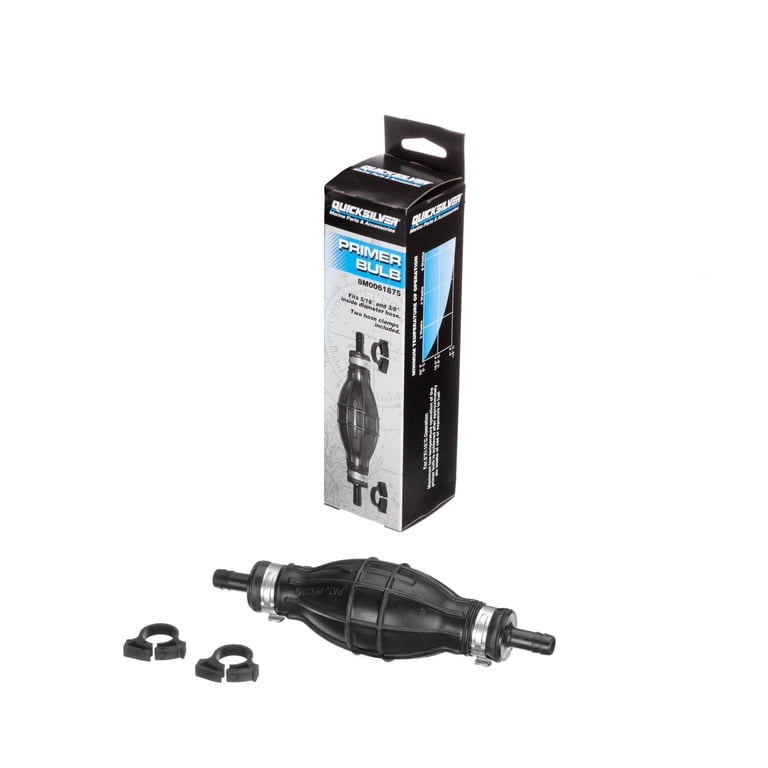 Quicksilver 8M0061875 Primer Bulb With 2 Hose Clamps For 5/16 In