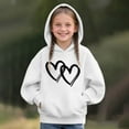 thumbnail image 5 of Mercatoo Girls Cute Hoodi𝐞s Heart Graphic Cotton Fleece Pullover Hoodi𝐞 Sweatshirts Teen Kids Loose Soft Outwear with Pockets, 5 of 5