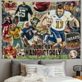 thumbnail image 2 of Orinice Football Tapestry Wall Hanging Unique Style Graphic Tapestries for Home Wall Decor 50x40inch, 2 of 6