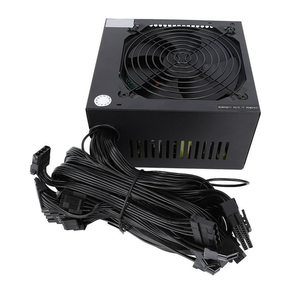 Computer Power Supply, Auto Thermally Controlled 600W ATX PSU Passive Full Voltage for Upgrade