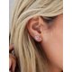 thumbnail image 2 of Pendientes de corazón de plata esterlina Silvora con Letra S Pendientes de botón iniciales para mujer, 2 of 8