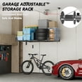 thumbnail image 6 of YOHKOH 4x4 Ft Overhead Garage Storage Lift, Heavy Duty Manual Ceiling Rack with Hand Crank & Pulley System, 400 Lbs Capacity Adjustable Storage Shelf for Garage Organization, 6 of 8