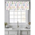 thumbnail image 4 of Easter Bunny Colorful Valances for Windows, Rod Pocket Kitchen Valance Curtains - Soft & Washable Small Window Treatment for Living Room,&nbsp;Bathroom, Polka Dot Striped, 54x18inch, 4 of 9