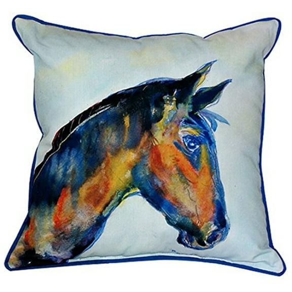 Blue Horse Large Indoor/Outdoor Pillow 18x18