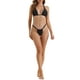 thumbnail image 2 of Conjuntos de bikini halter para mujer INSPIRE CHIC de 2 piezas con lazo doble en la parte trasera, bottoms triangulares, trajes de baño grandes en negro, 2 of 5