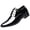 Black, variant on YUEHUA Men's Leather Shoes Black Pointed Toe Formal Lace Up Comfortable Soft Sole Men Business