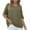 Army Green, variant on Long Sleeve Shirts for Women, T Shirts for Women Summer Fall Long 3/4 Length Sleeve Vneck Plain Tops Shirt Women 2026 Y2K
