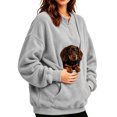 thumbnail image 5 of Dweltoz Cat Hoodie with Pouch Dog Cat Pouch Sweatshirt with Large Pockets Long Sleeve Drawstring Pet Carrier Pullover Mom Dog Carrier Hoodie Winter Warm Comfy Sweatshirts,Black M, 5 of 5