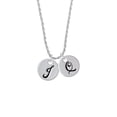 thumbnail image 2 of Delight Jewelry Silvertone Large Script Letter - J - 3/4'' Disc - Silvertone Script Initial Disc - Q - Charm Necklace, 20"+3", 2 of 4