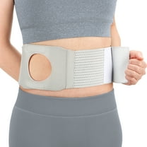 Adjustable Ostomy Hernia Belt for Men & Women - Breathable U-Shaped Design Stoma Support Belt Reduce Parastomal Hernia, Universal Support Belt Colostomy/Urostomy Bags Post Surgery Care (L)
