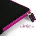 thumbnail image 3 of Sleek Padded Sleeve 15 Inch Laptop, Chromebook Professional Bag for Travel, Work with Front Accessories Pocket (Black/Purple), 3 of 6