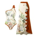 thumbnail image 1 of Maillot de Bain une Pièce pour Femmes avec Jupe Bikini Maxi, Ensemble Tankini à Imprimé Floral, 1 of 9