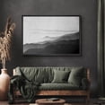 thumbnail image 2 of HFDF Canvas Print Wall Art Black Gray Watercolor Foggy Mountains Abstract Nature Illustrations Modern Art Decorative Elements Duotone for Living Room, Bedroom, Office - Black 14x11inch Framed, 2 of 6