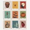 thumbnail image 2 of Vintage Spooky Poster Ghost Skull Crow Bats Spider Pumpkin Prints Canvas Painting Wall Art Picture Halloween for Room Home Decor, 2 of 5