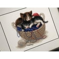 thumbnail image 6 of RIOLIS Counted Cross Stitch Kit 11.7"X9.5"-Kittens In A Basket (14 Count), 6 of 7
