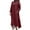 Wine, variant on Aoochasliy Fall Dresses for Women Clothes Fall Fashion Round Neck Loose Pockets Long Sleeve Solid MId-Calf Long Dress
