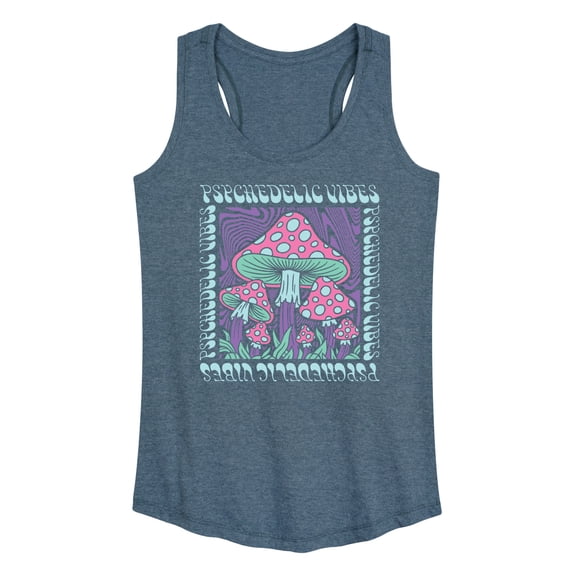 Instant Message - Psychedelic Vibes & Mushrooms - Women's Racerback Tank Top