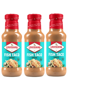 Louisiana Fish Fry Products Fish Taco Sauce 10.5 oz Pack of 3 - Fish Taco Sauce Cajun Flavor Spicy Sauce