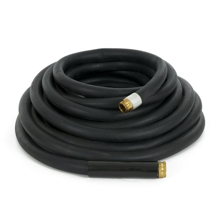 Apache 98108804 50 Foot Industrial Rubber Garden Water Hose with Brass Fittings