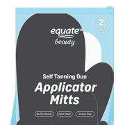 Equate Beauty Self Tanning Duo Applicator Mitts, 2 Count