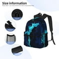 thumbnail image 3 of Fuzoiu Blue Marble And Gold Print School Backpack for Teens,Large Bookbag,Lightweight Laptop Bag for Travel, Work, School & Outdoor Adventures, 3 of 6