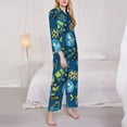 thumbnail image 5 of Wukai Machinery Road Construction Print Women's Pajama Set - Soft Long Sleeve Sleepwear for Comfort and Style-Small, 5 of 9